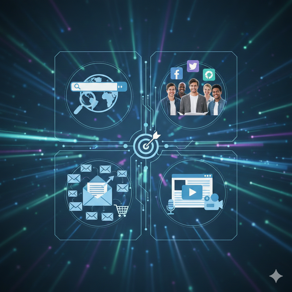 Quais são os 4 tipos de marketing digital que funcionam